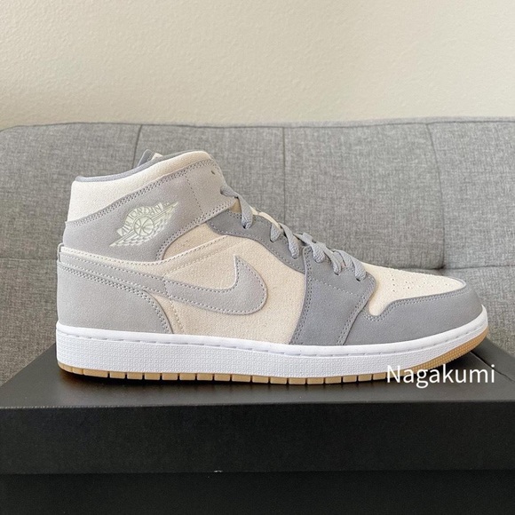 🐘🌾 Men’s Nike Air Jordan 1 Mid grey shoes - Picture 4 of 4